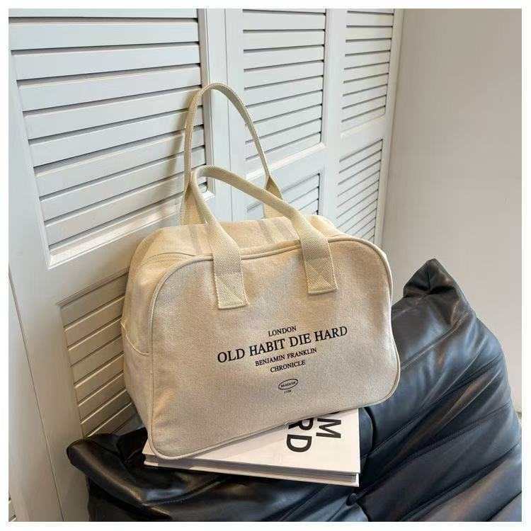 Canvas Shoulder Bag for Women Large Capacity Travel Satchel