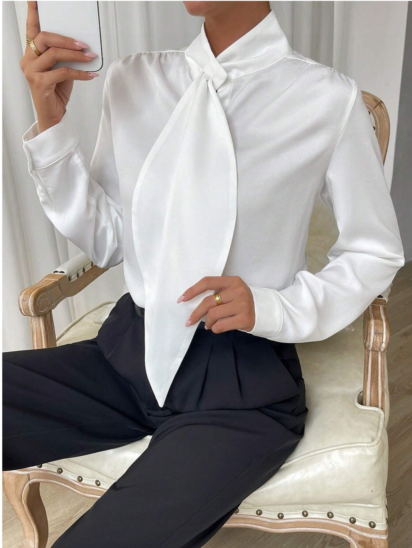 Elegant Long Sleeve Women Office Shirt