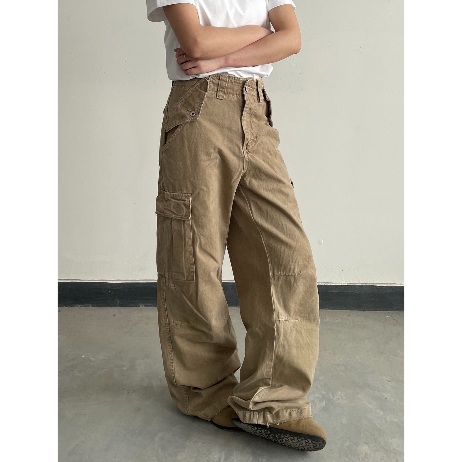 Distressed Vintage Casual Pants