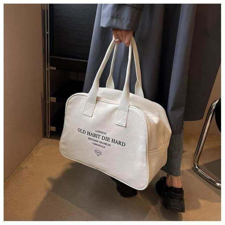 Canvas Shoulder Bag for Women Large Capacity Travel Satchel