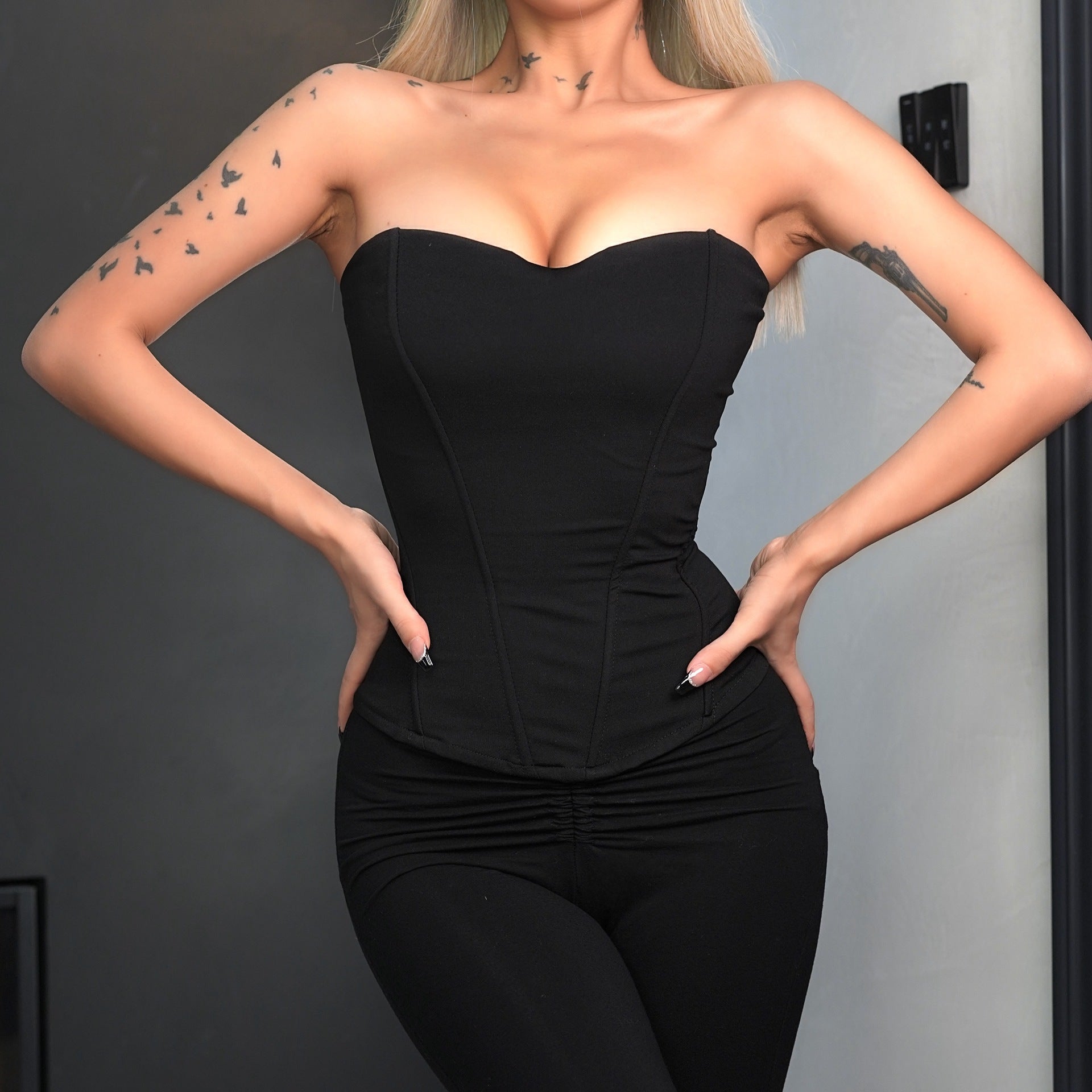 Fishbone Built-in Padding Body Shaper
