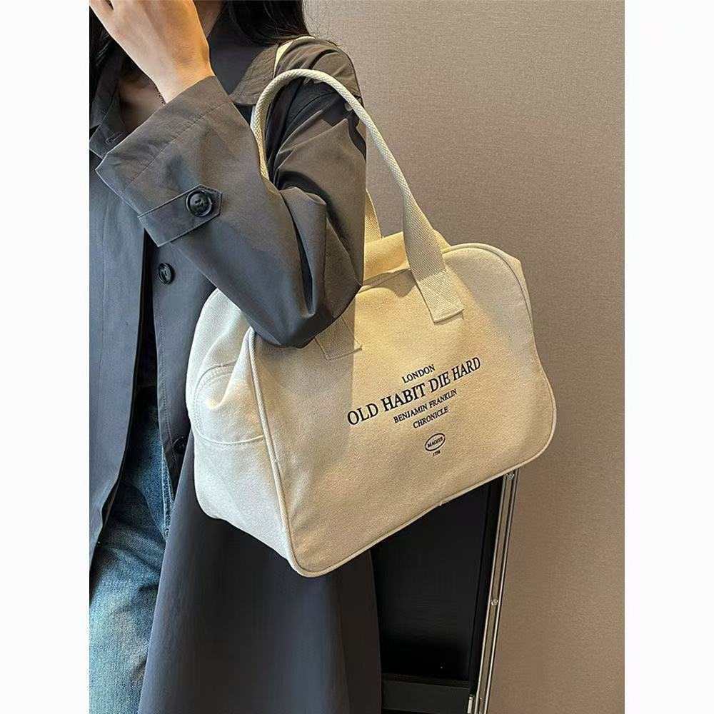 Canvas Shoulder Bag for Women Large Capacity Travel Satchel