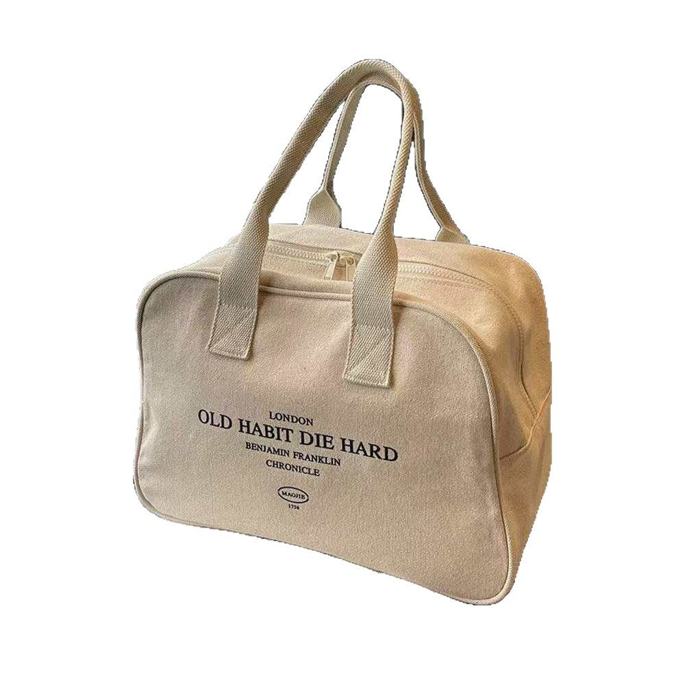 Canvas Shoulder Bag for Women Large Capacity Travel Satchel