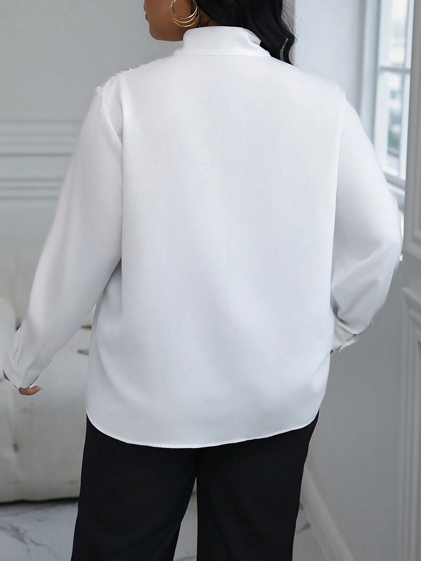 Elegant Long Sleeve Women Office Shirt